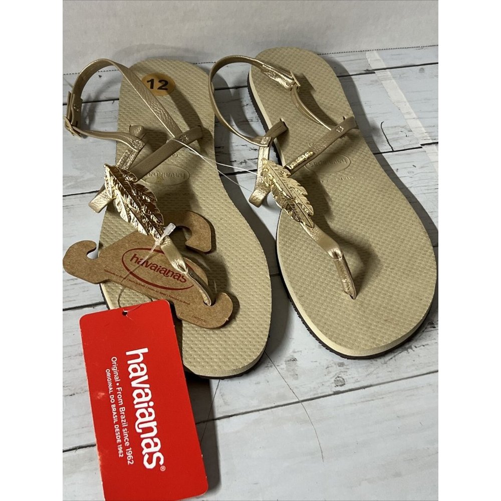 NEW Havaianas Women's Slim Flip Flops Size 11-12W Sand Gray